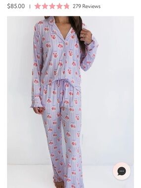 In my Jammers Women’s Lavender Floral Pajama Set - Long Sleeve Top & Pants